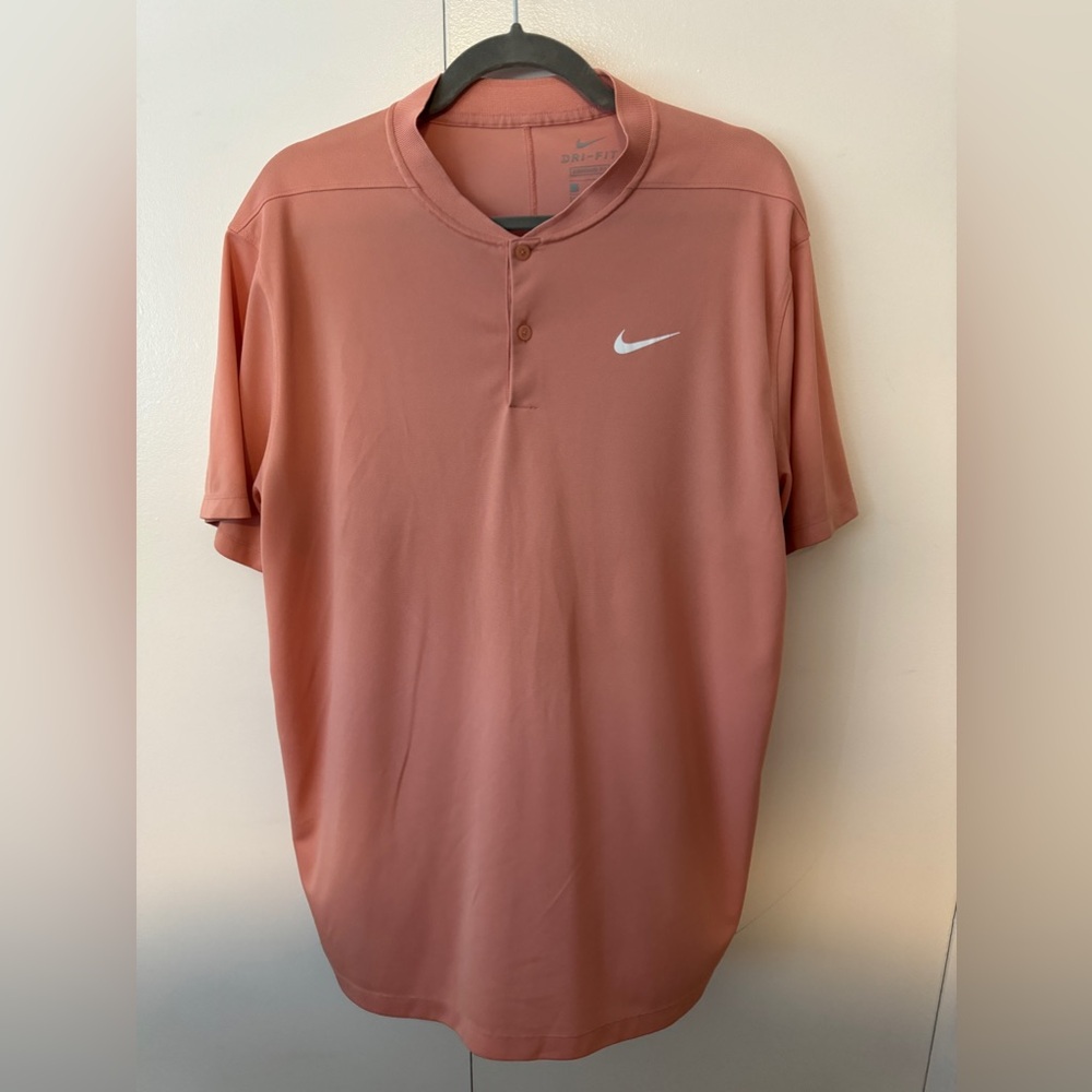 Nike Dri-Fit Blade Collar Golf Polo L Light Pink